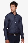 Camicia gabardina effetto denim slim