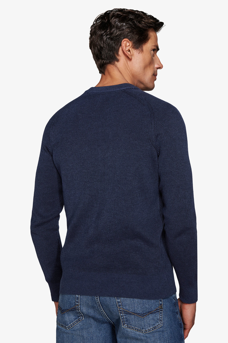 Maglia girocollo costina vanisè avion