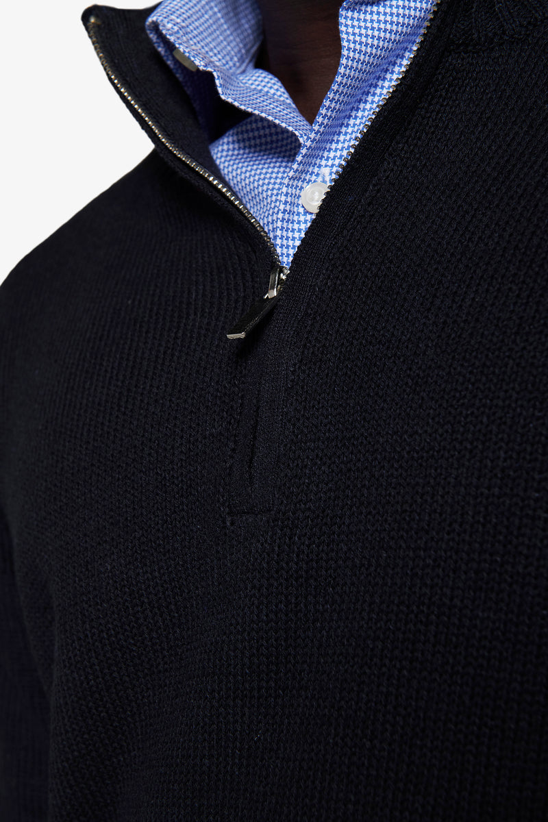 Maglia half zip nera