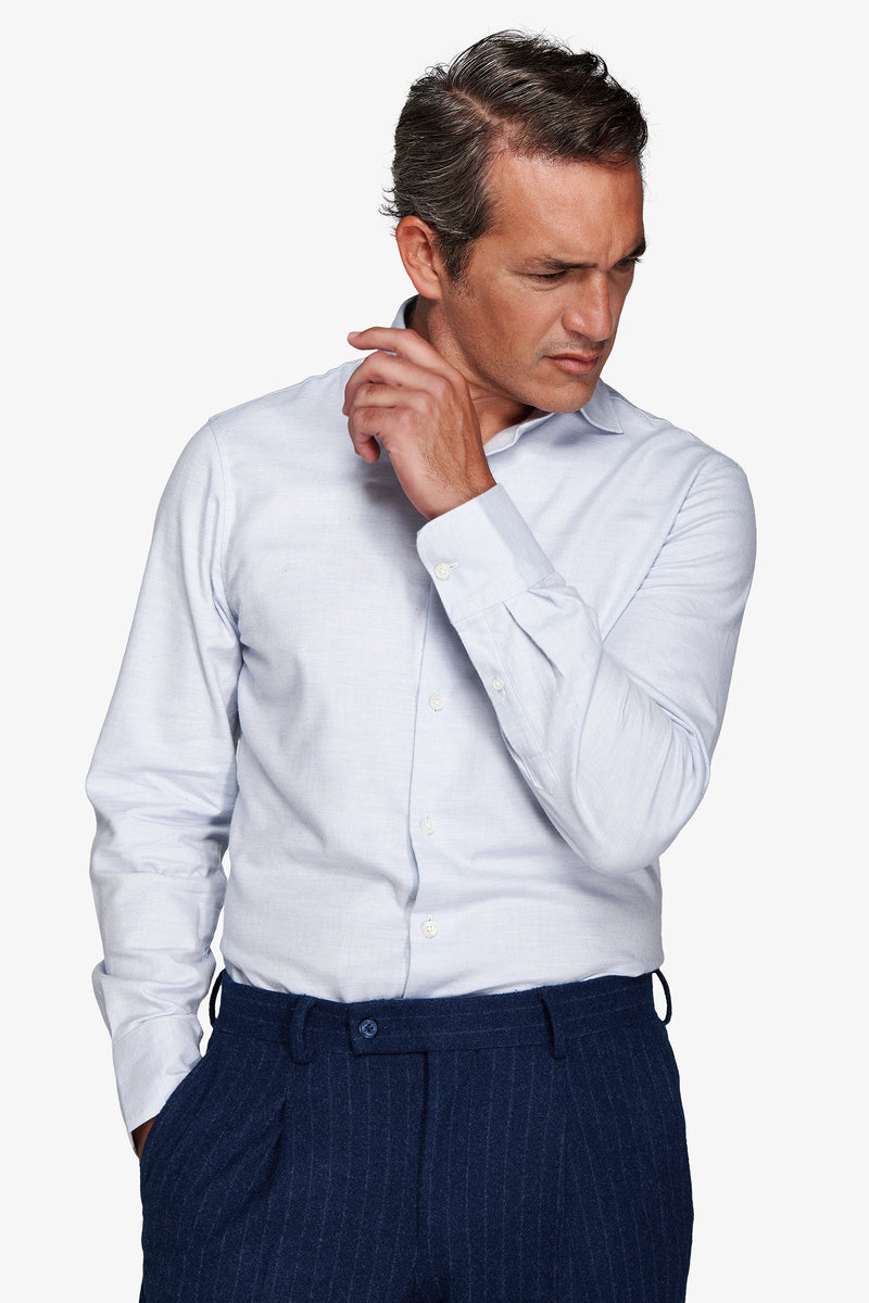 Light blue flannel effect shirt