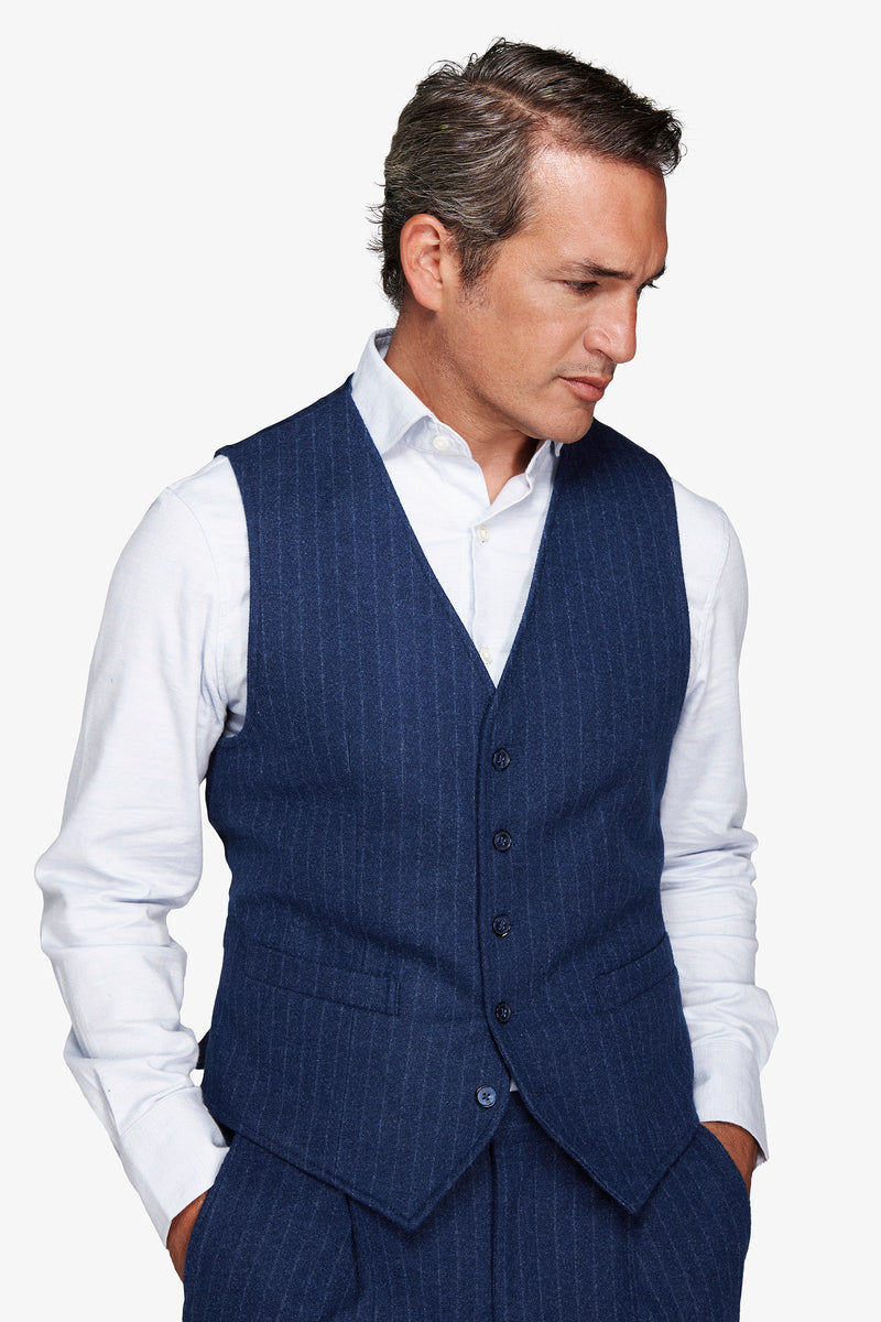 Gilet effetto flanella gessato avion