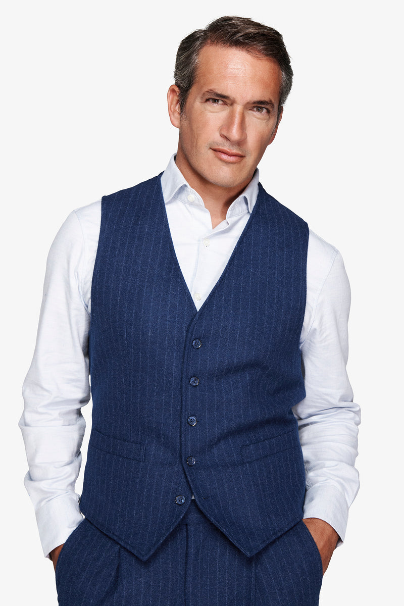 Gilet effetto flanella gessato avion