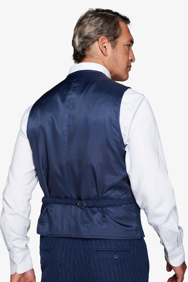 Gilet effetto flanella gessato avion