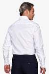 Slim-fit white Oxford shirt