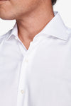 Slim-fit white Oxford shirt