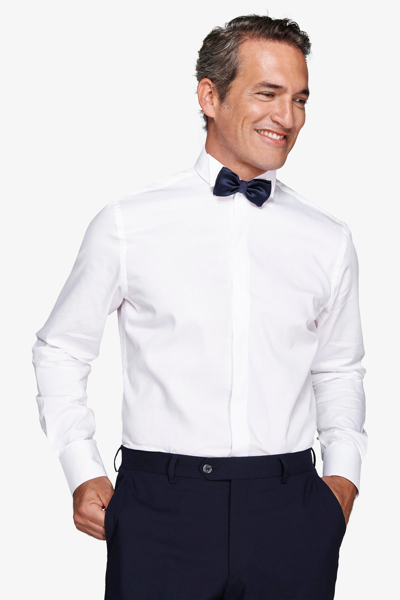 Chemise de smoking à col surélevé coupe slim