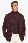 Overshirt effetto velluto a coste bordeaux