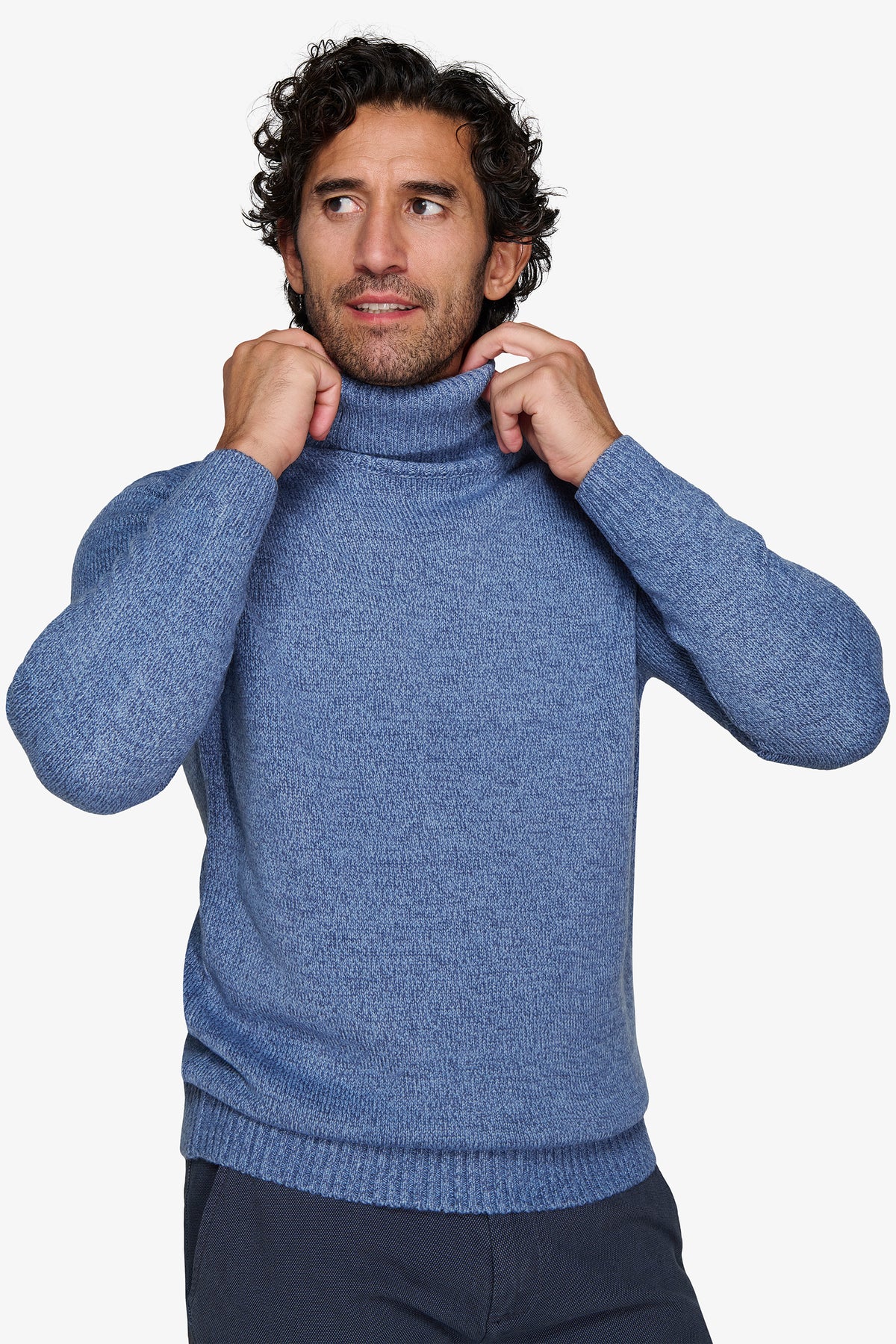 Maglia dolcevita mouline' carta da zucchero