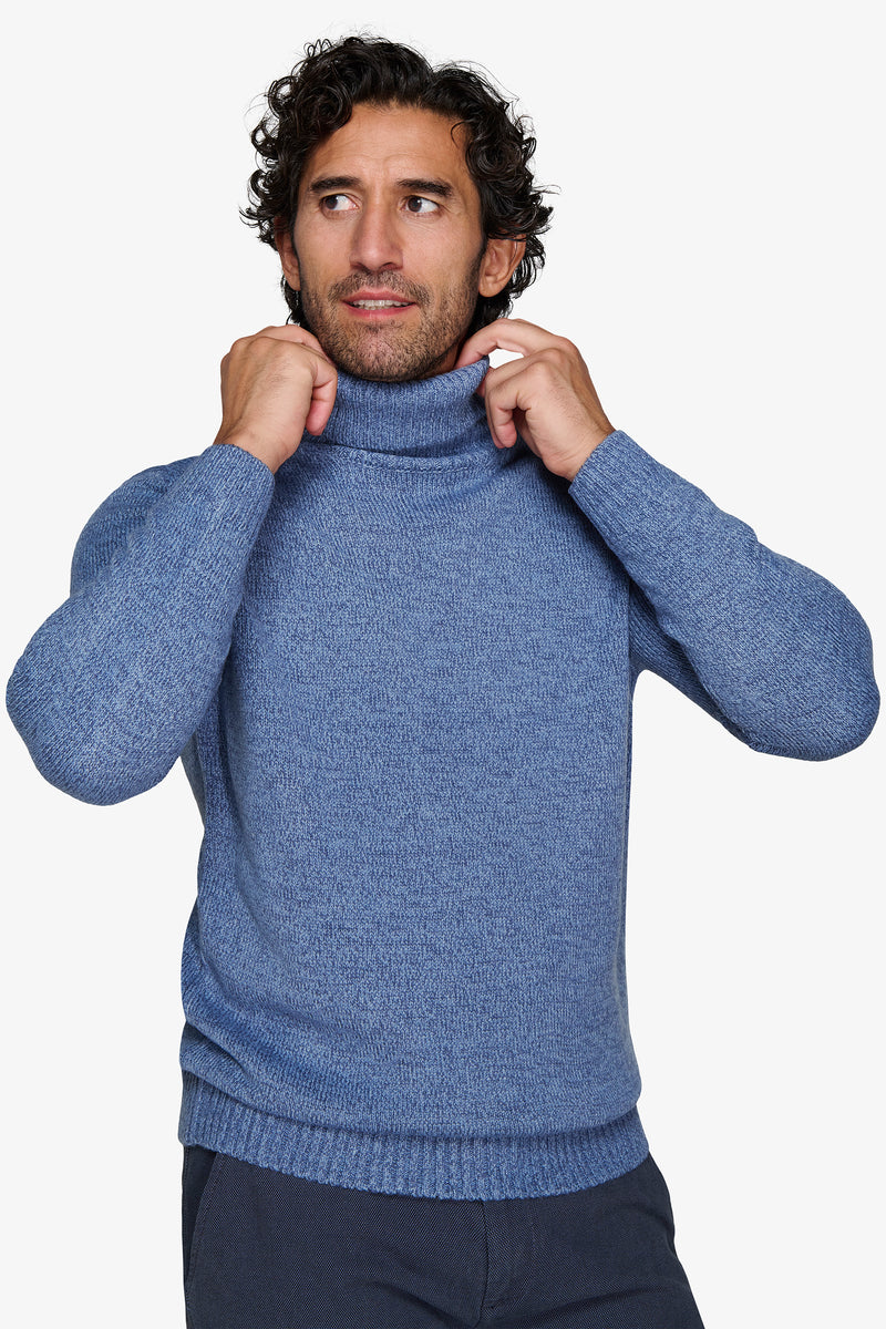 Maglia dolcevita mouline' carta da zucchero