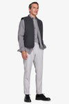 Gilet effet flanelle gris moyen