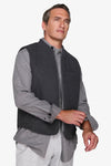 Gilet effet flanelle gris moyen