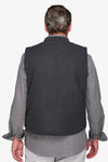 Gilet effet flanelle gris moyen