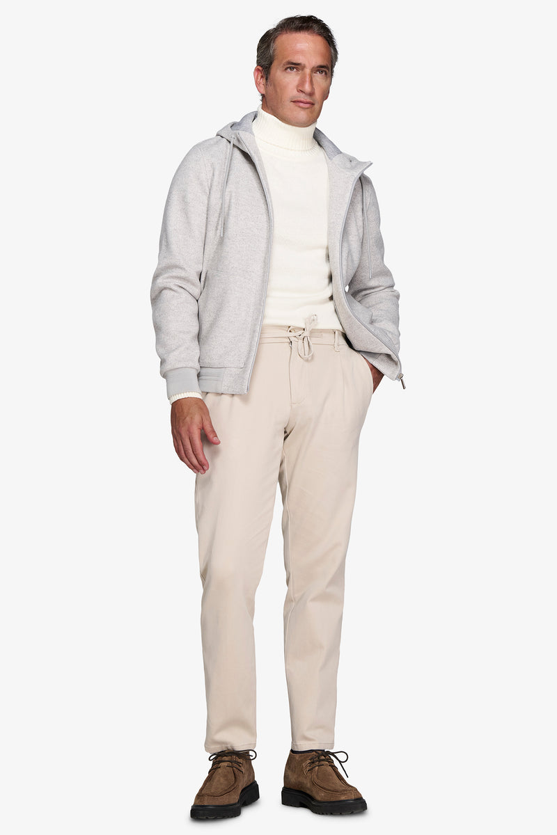 Bomber effetto flanella melange grigio chiaro