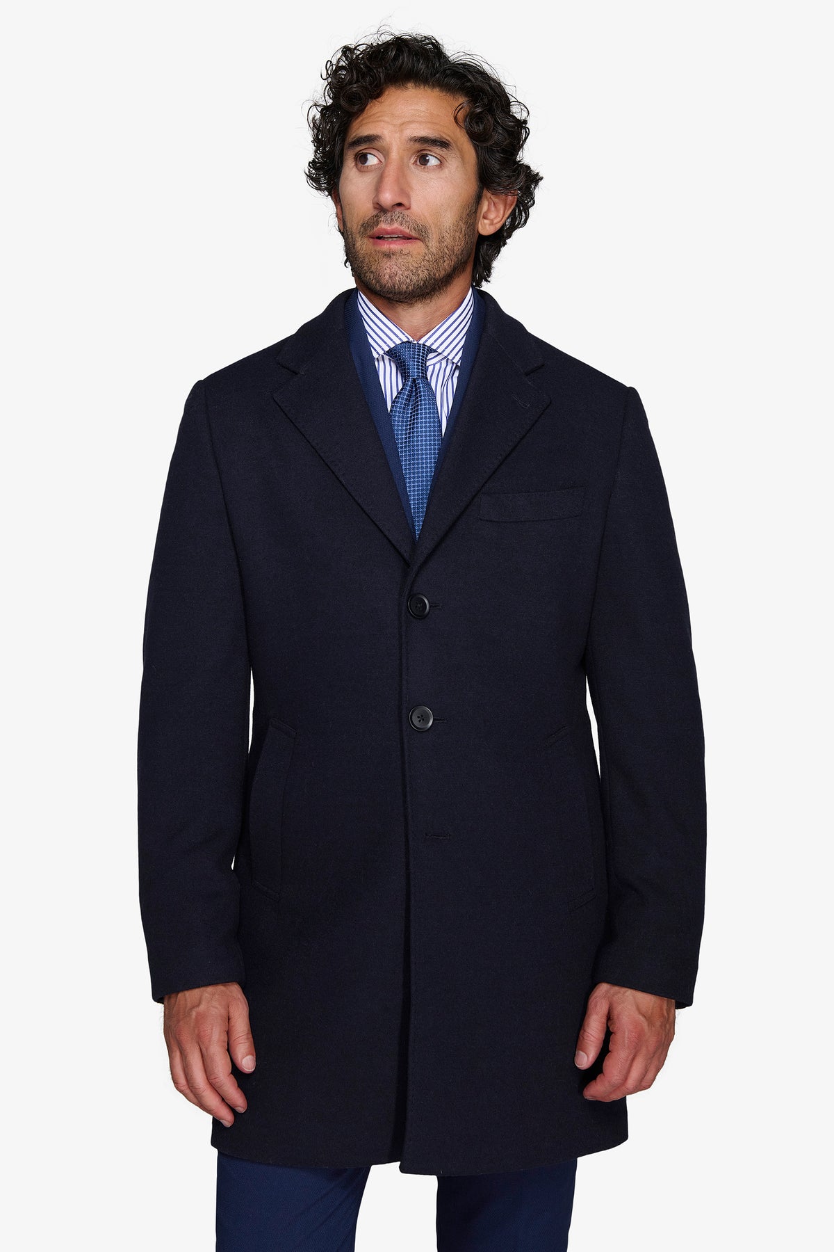 Manteau baronet bleu
