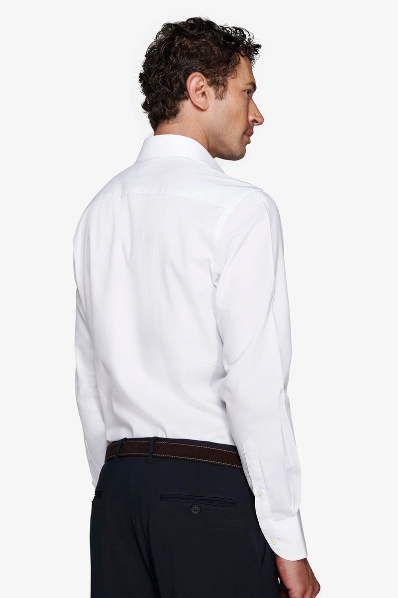 Camicia piquet bianca slim