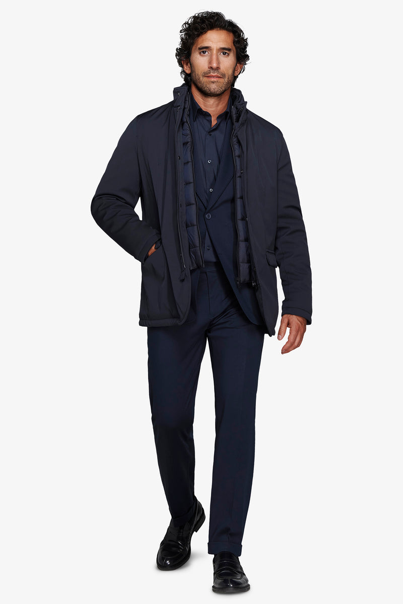 Field jacket tecnica blu