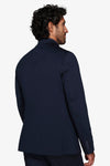 Giacca in jersey tecnico blu slim