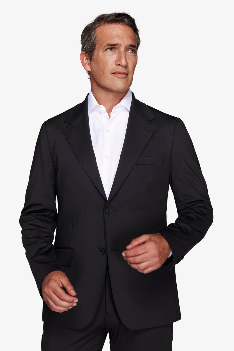 Giacca in jersey tecnico nera slim
