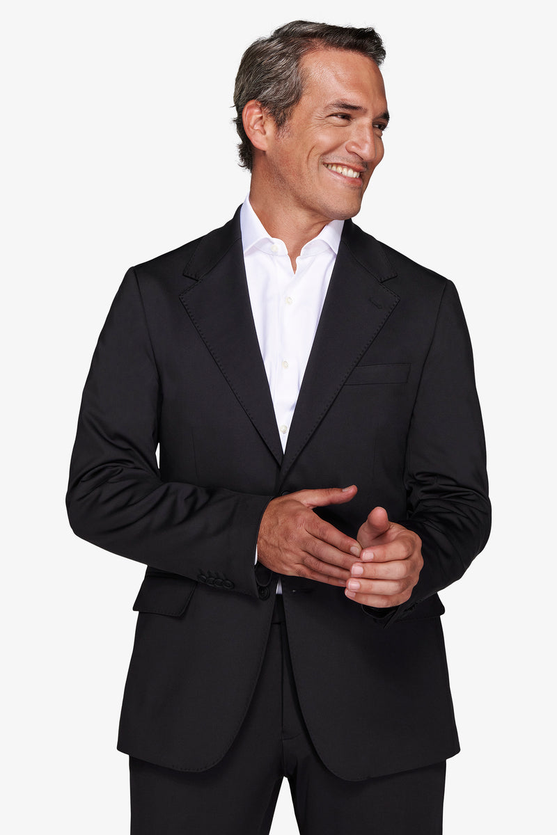 Giacca in jersey tecnico nera slim