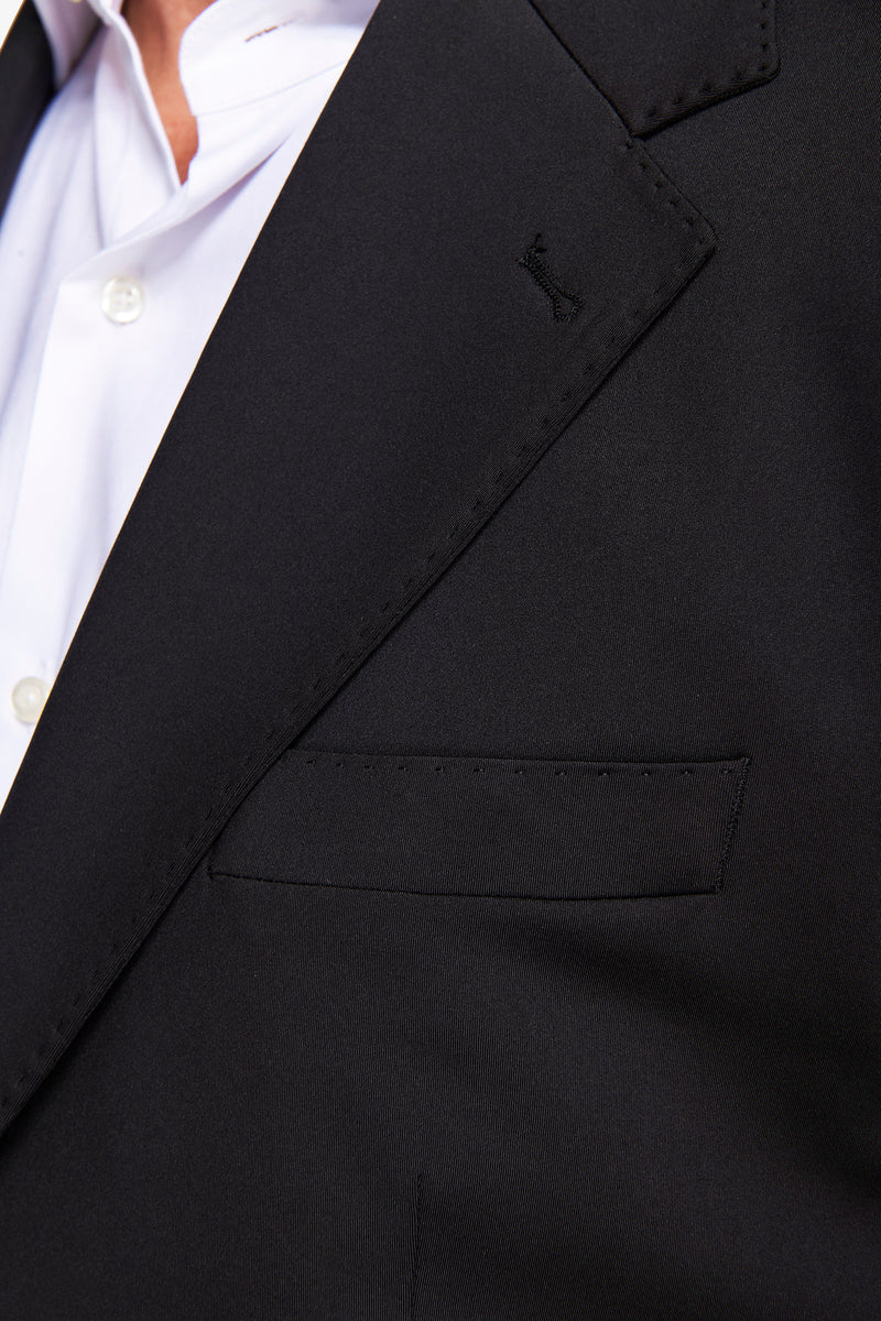 Giacca in jersey tecnico nera slim