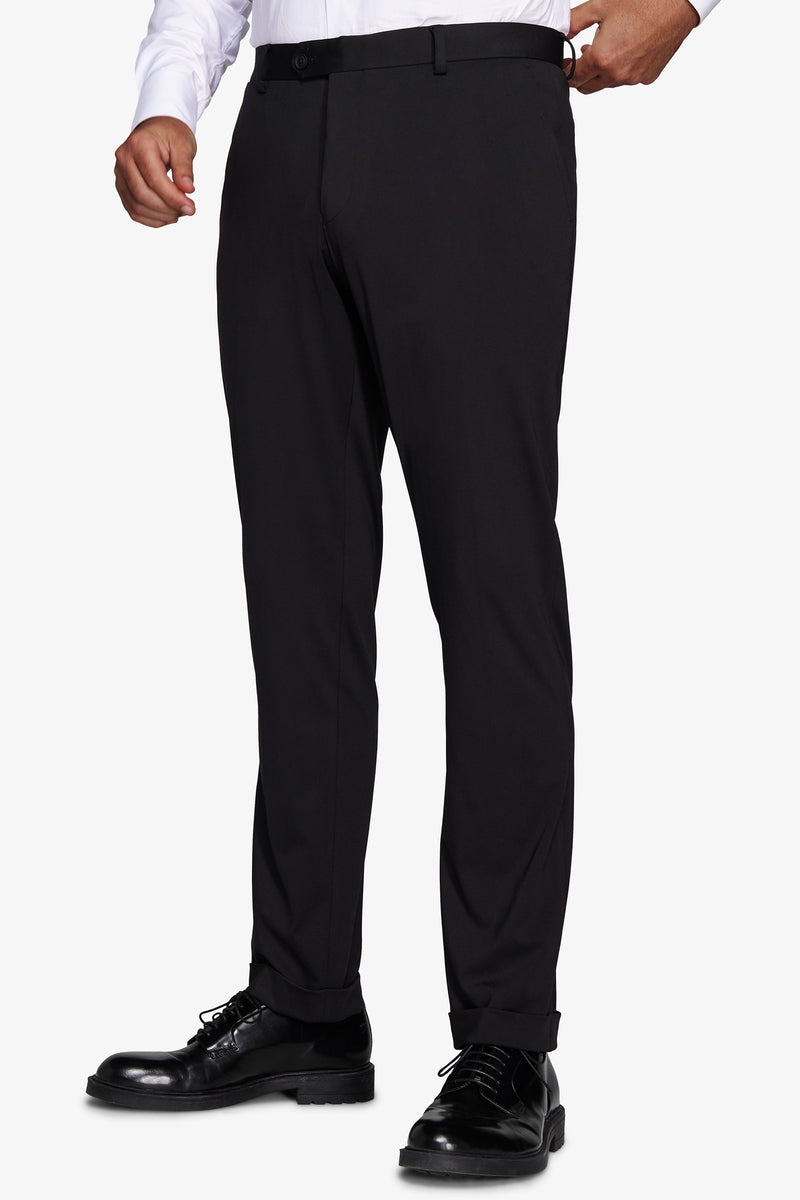Pantaloni in jersey tecnico neri slim