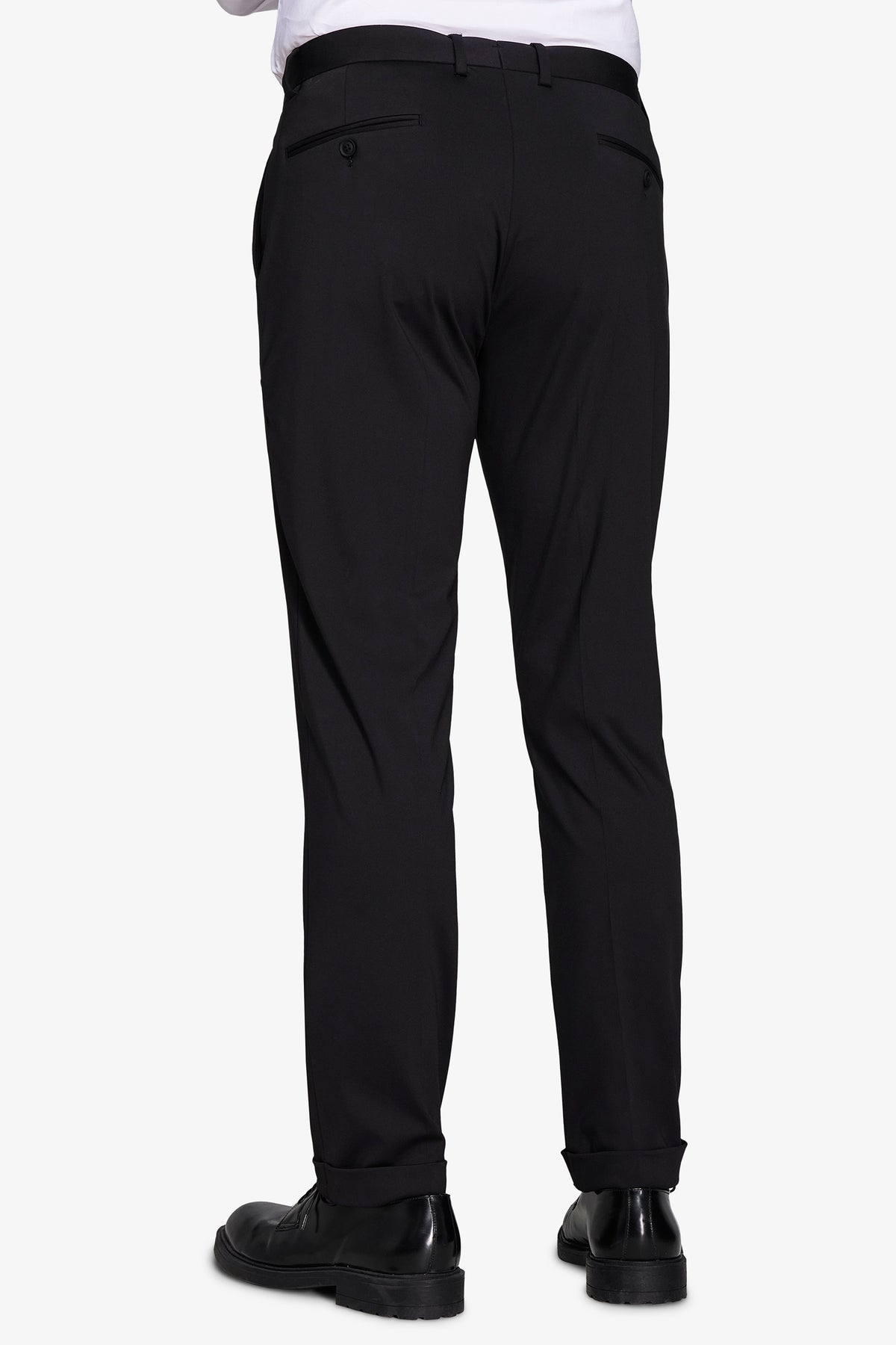 Pantaloni in jersey tecnico neri slim