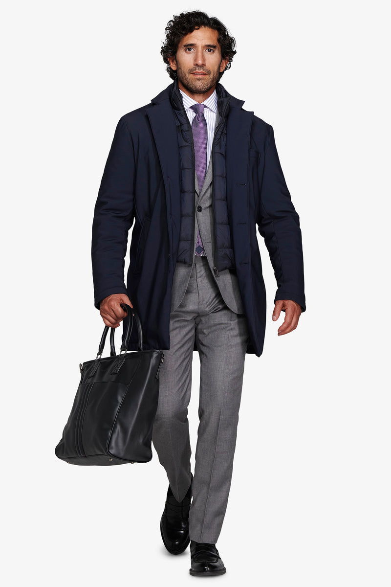 Cappotto tecnico trapuntato blu