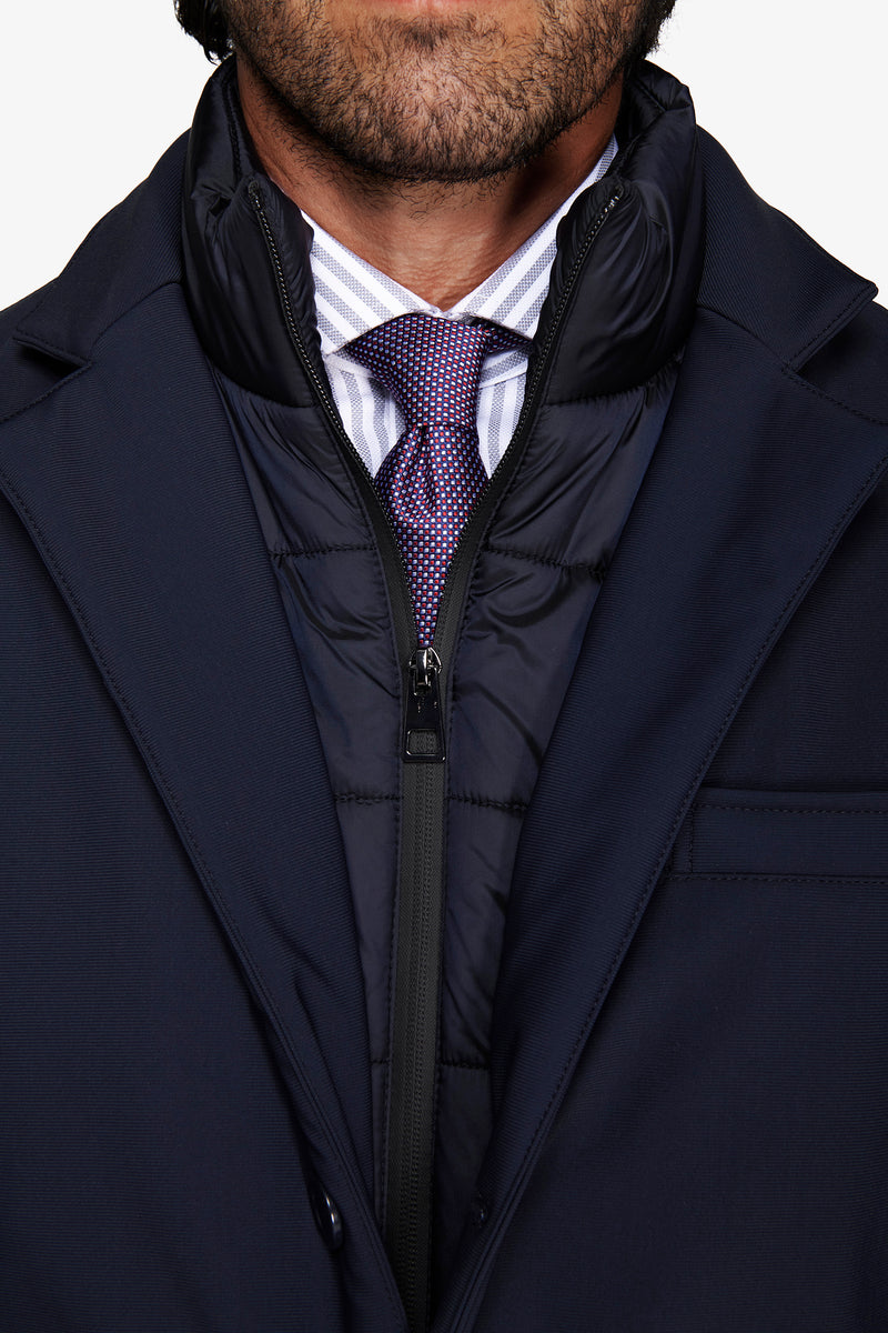 Cappotto tecnico trapuntato blu