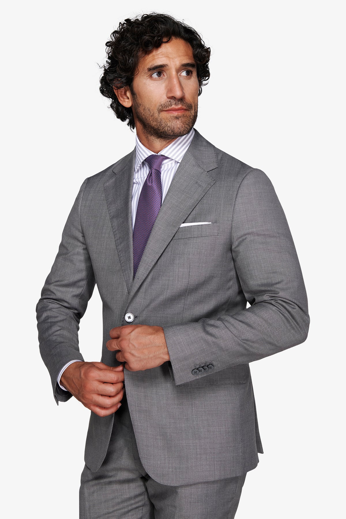 Giacca in grisaglia grigio medio