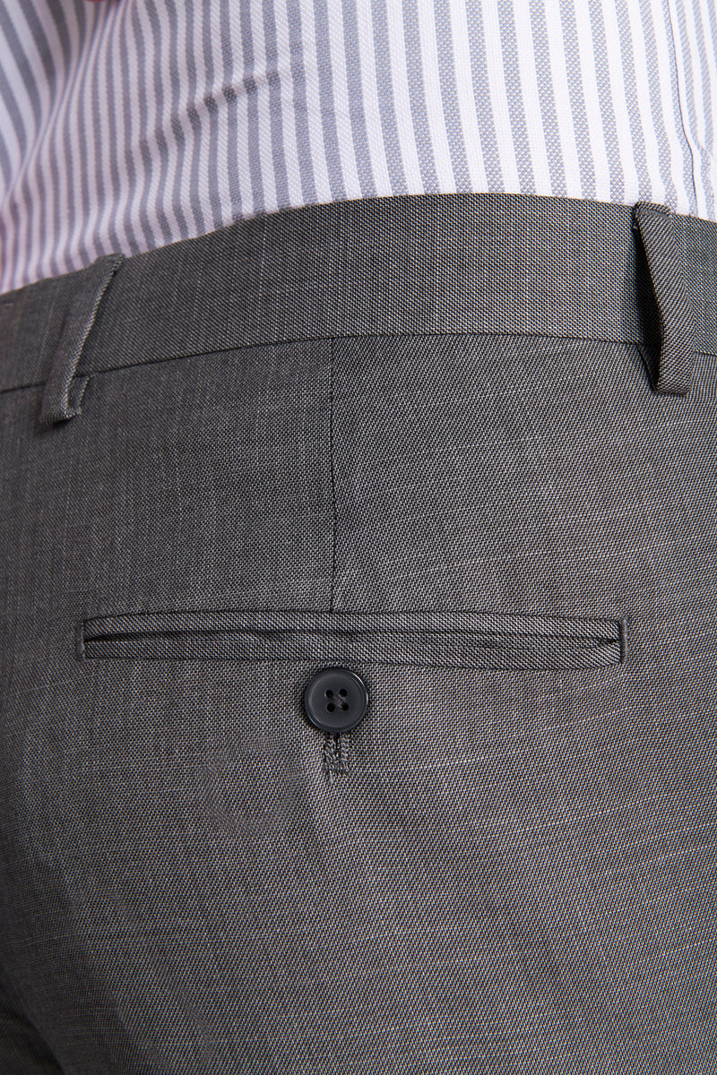 Pantaloni in grisaglia grigio medio