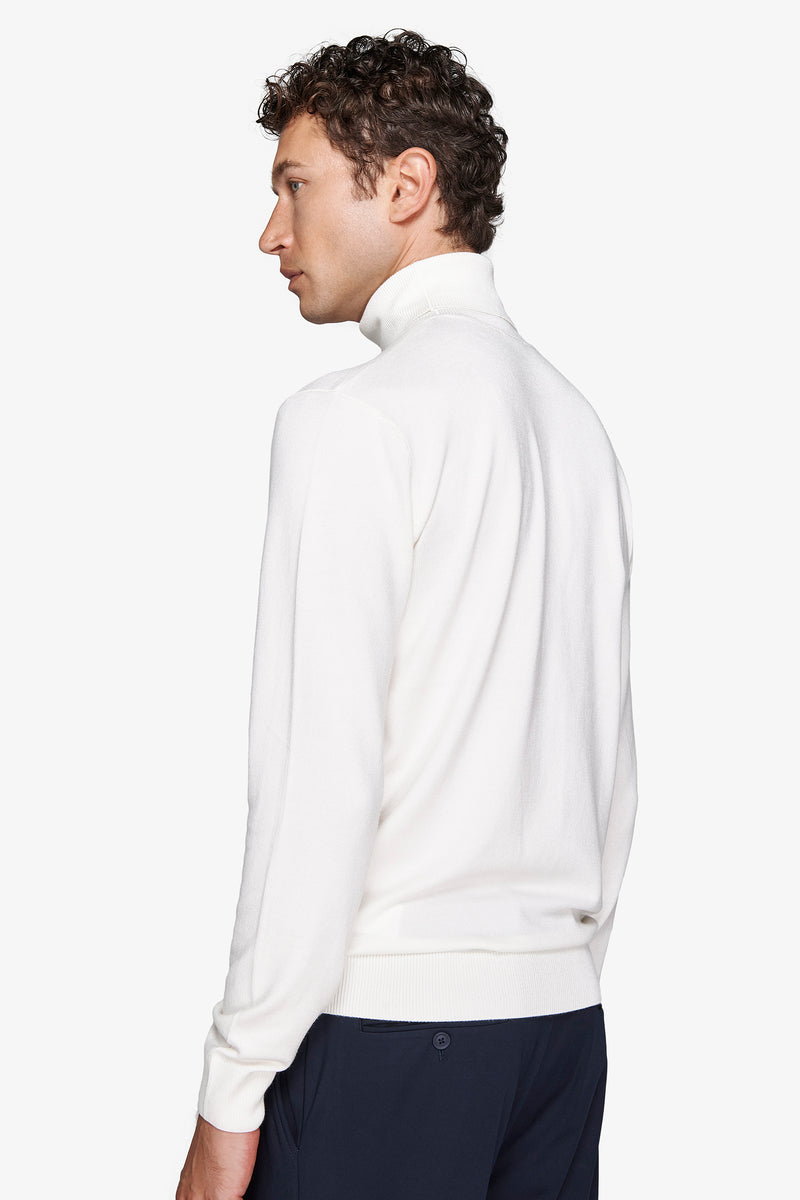 Maglia dolcevita basic panna