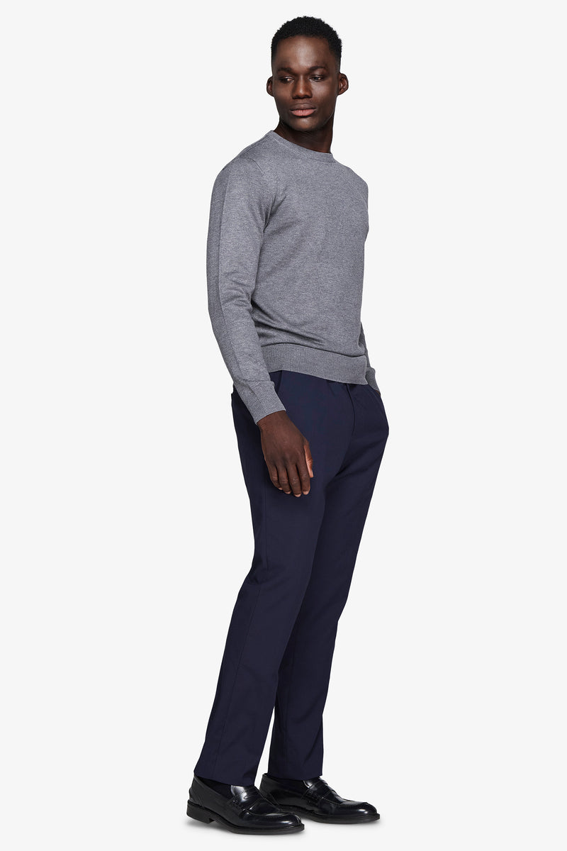 Maglia girocollo basic grigio