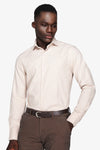 Beige Herringbone flannel effect shirt