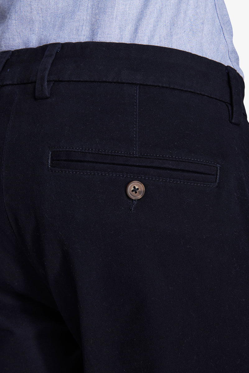 Pantaloni chino gabardina navy
