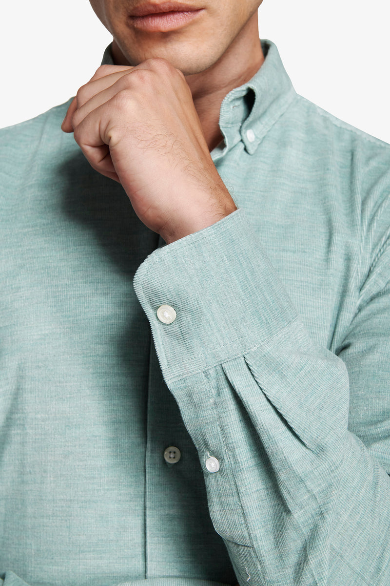 Aquamarine corduroy shirt
