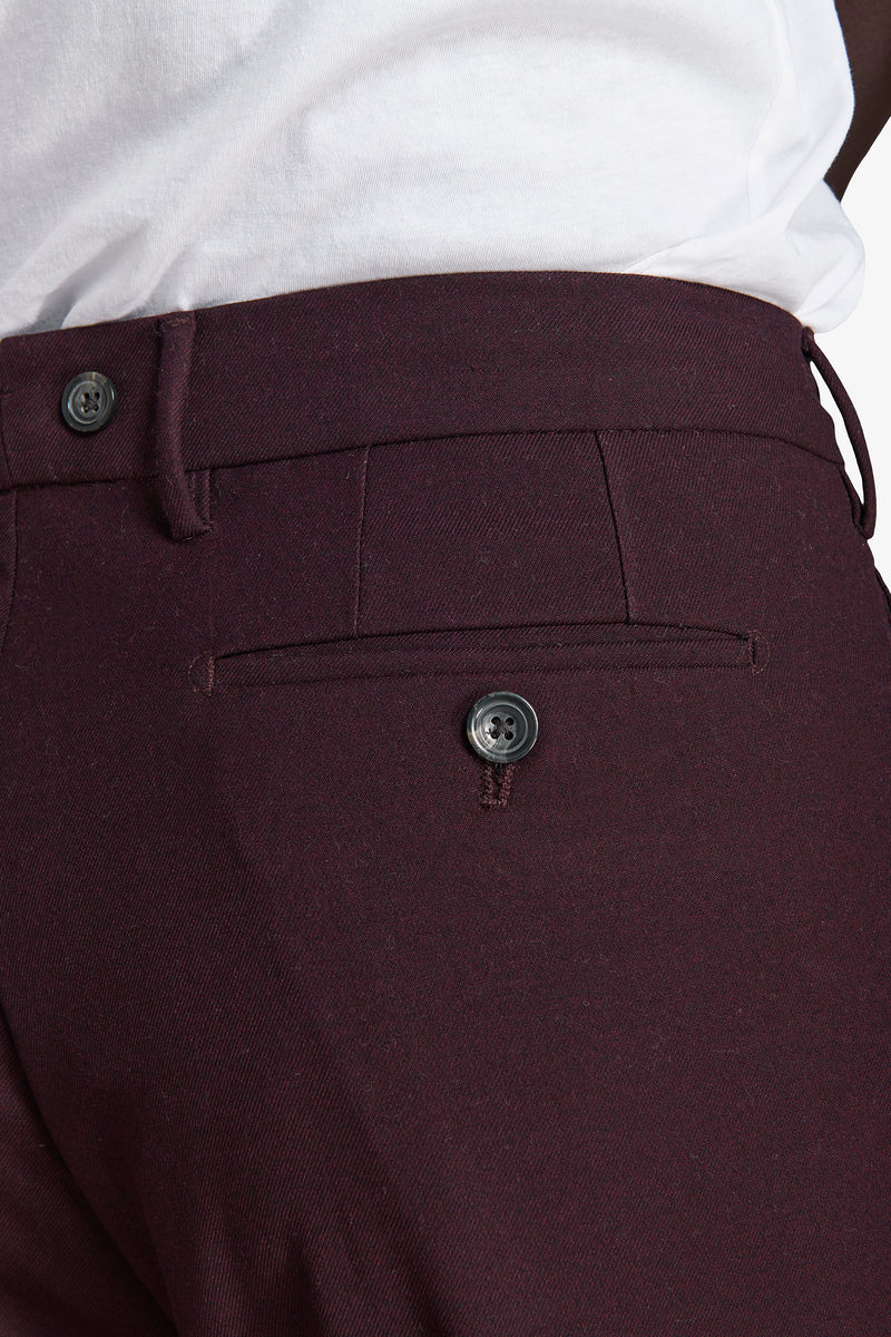 Pantaloni doppia pinces bordeaux
