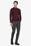 Maglia girocollo effetto lambswool bordeaux