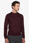 Maglia girocollo effetto lambswool bordeaux