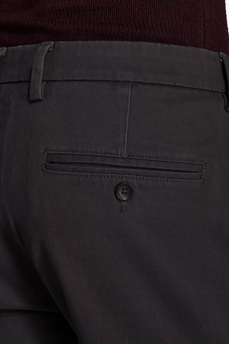 Pantaloni chino gabardina dark gray