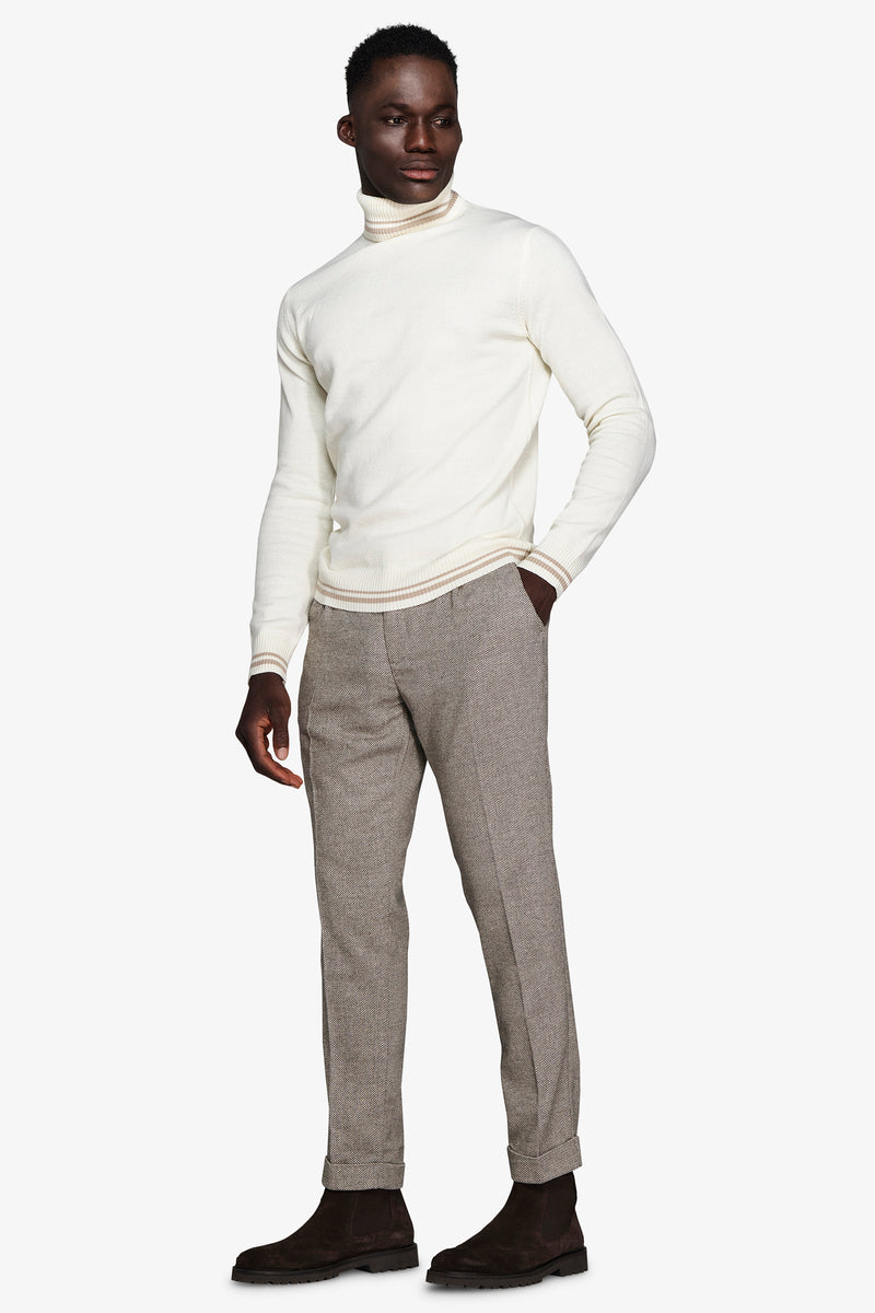 Maglia dolcevita lambswool panna DNJ