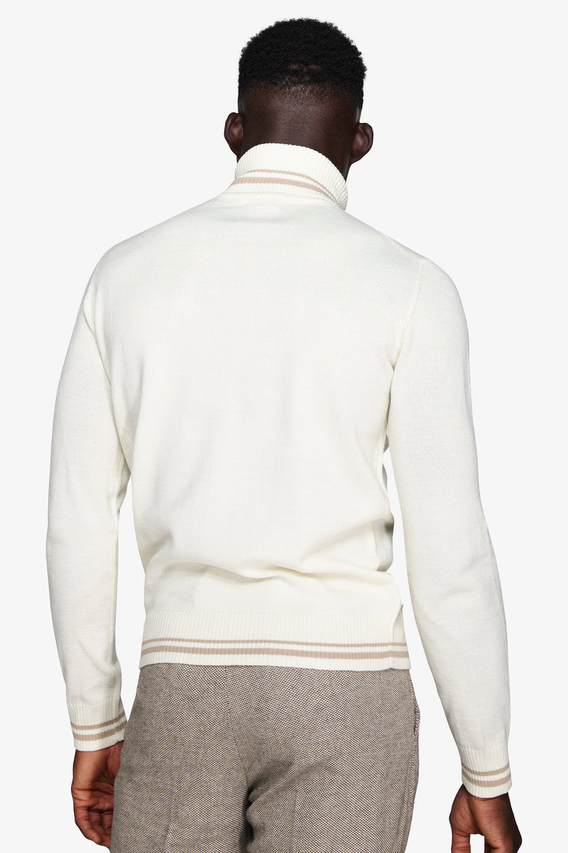 Maglia dolcevita lambswool panna DNJ