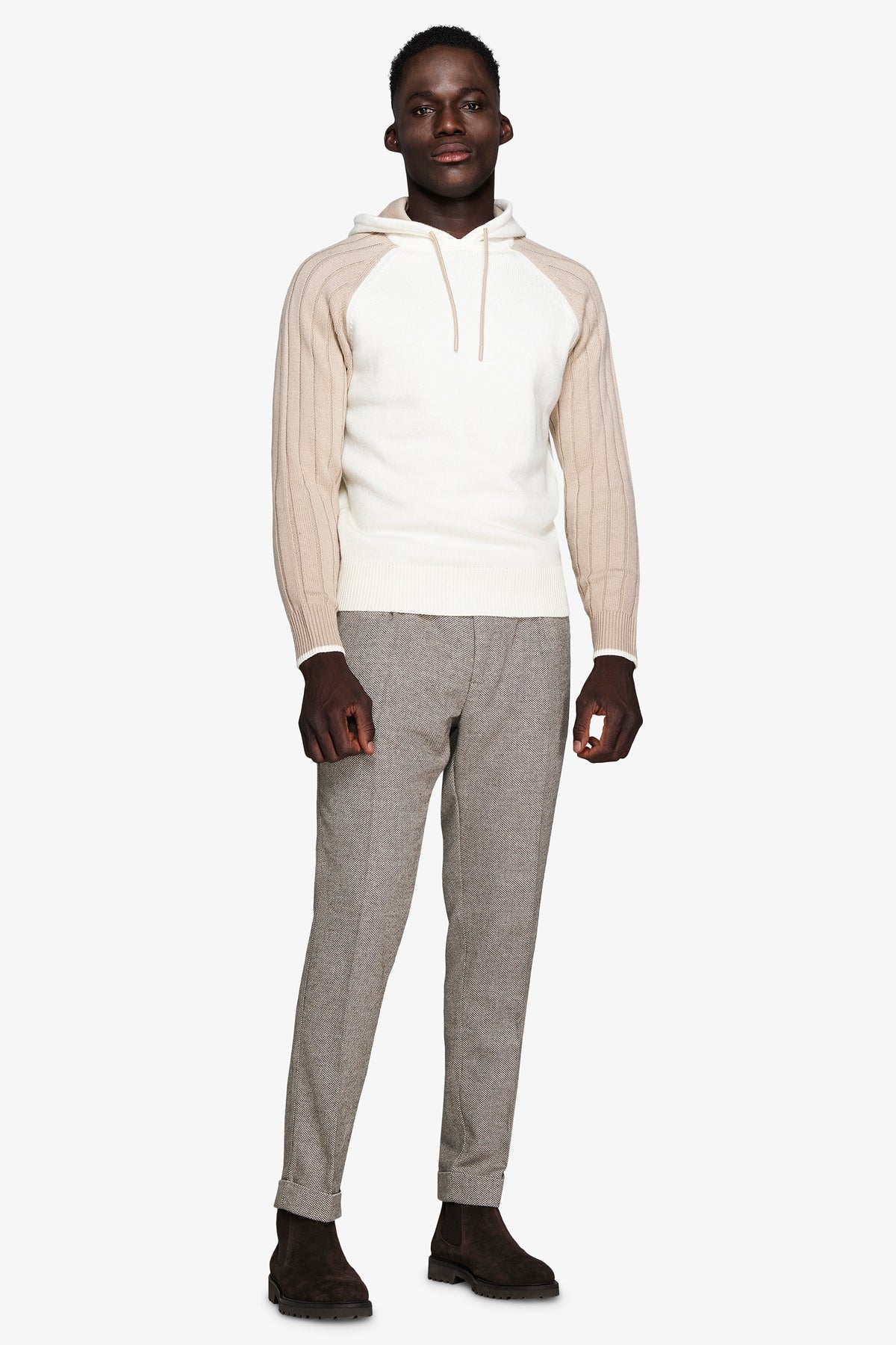 Maglia costa inglese panna DNJ