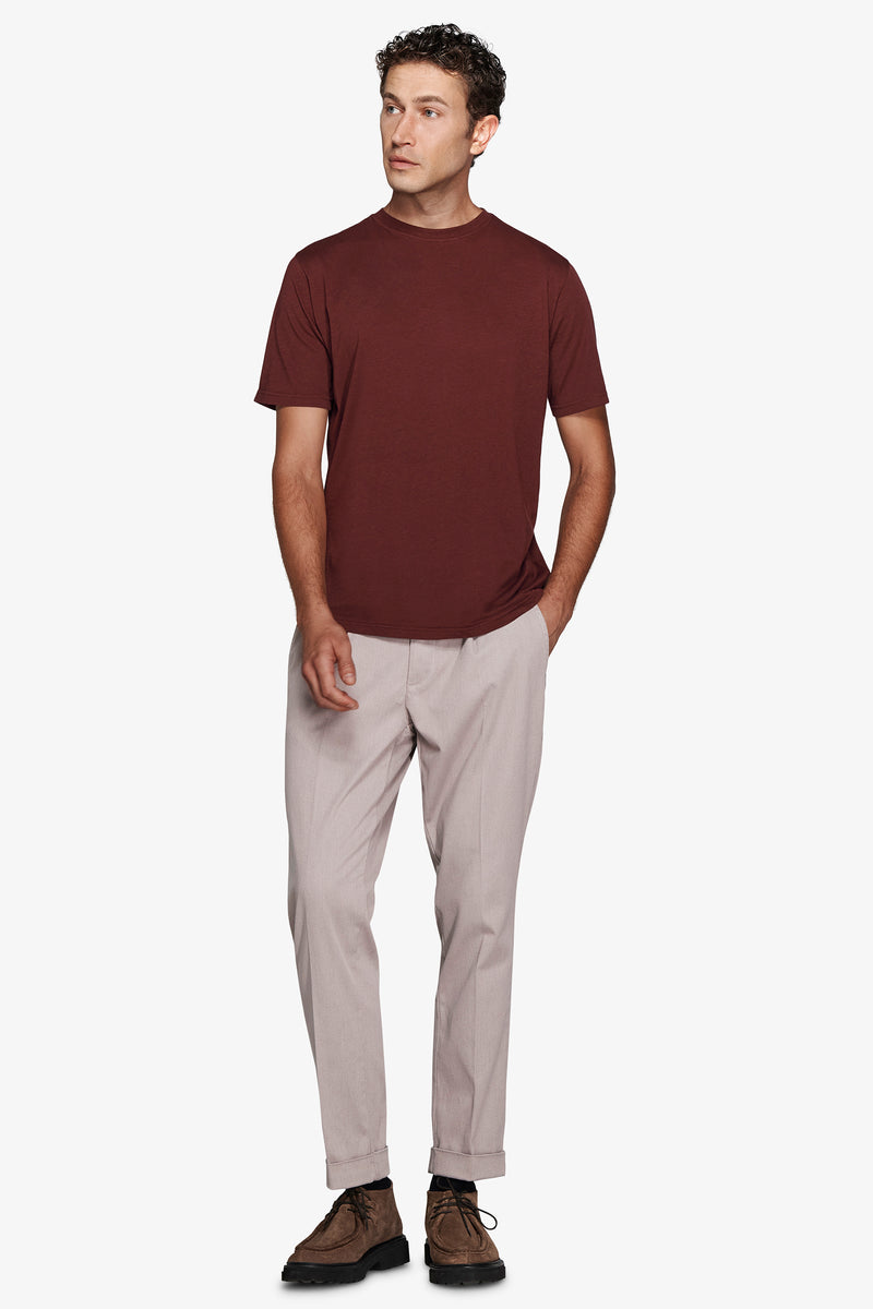T-shirt in cotone leggero bordeaux