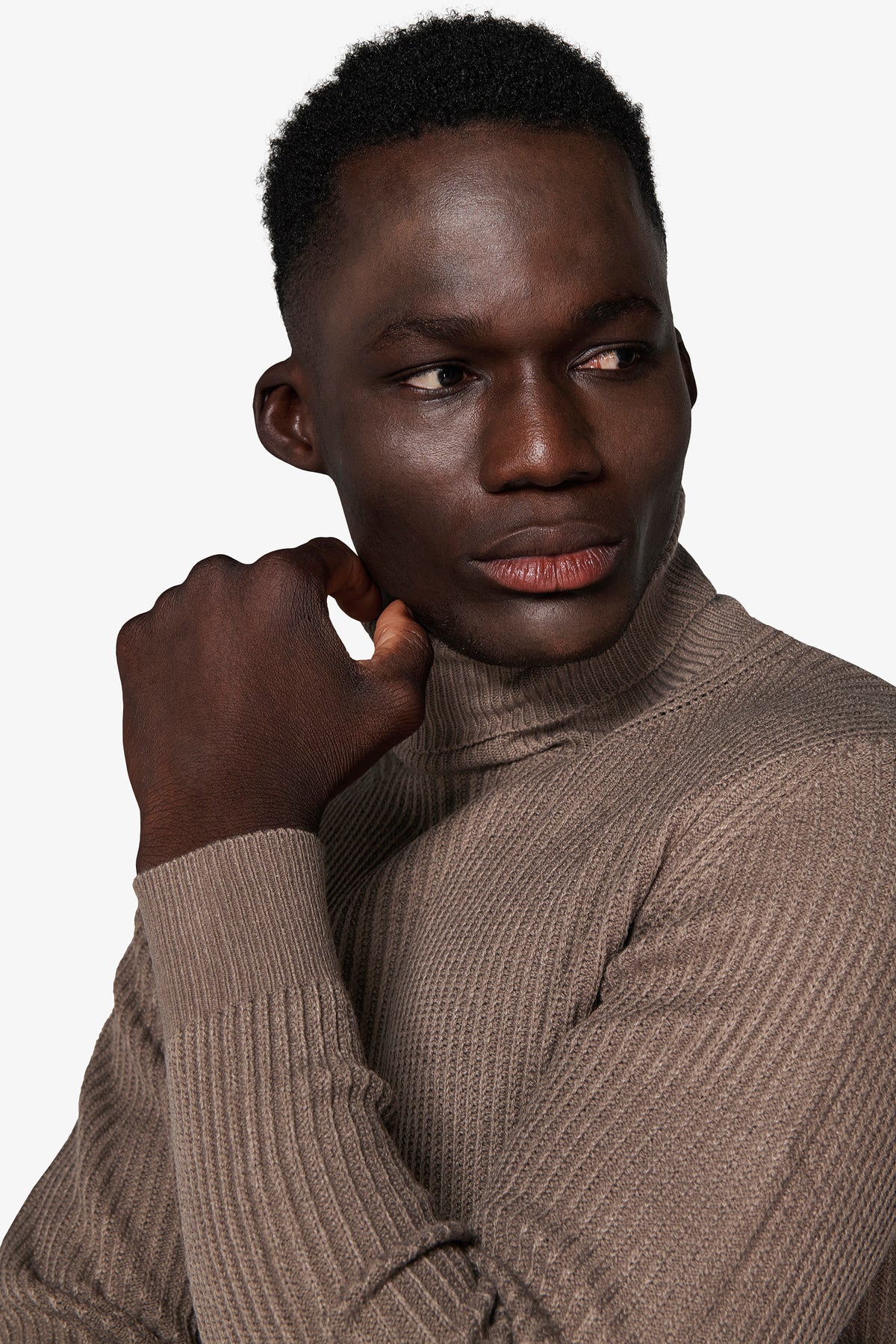 Maglia dolcevita costa inglese tortora