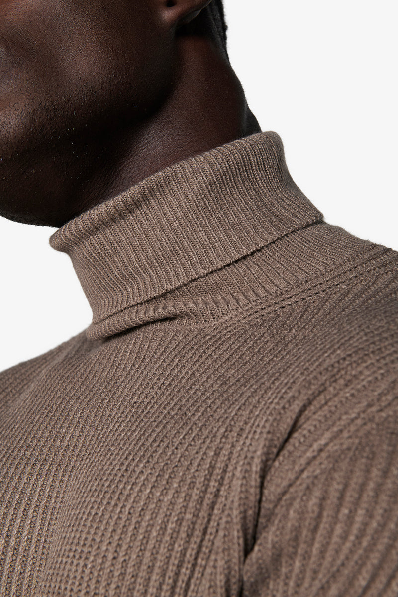 Maglia dolcevita costa inglese tortora