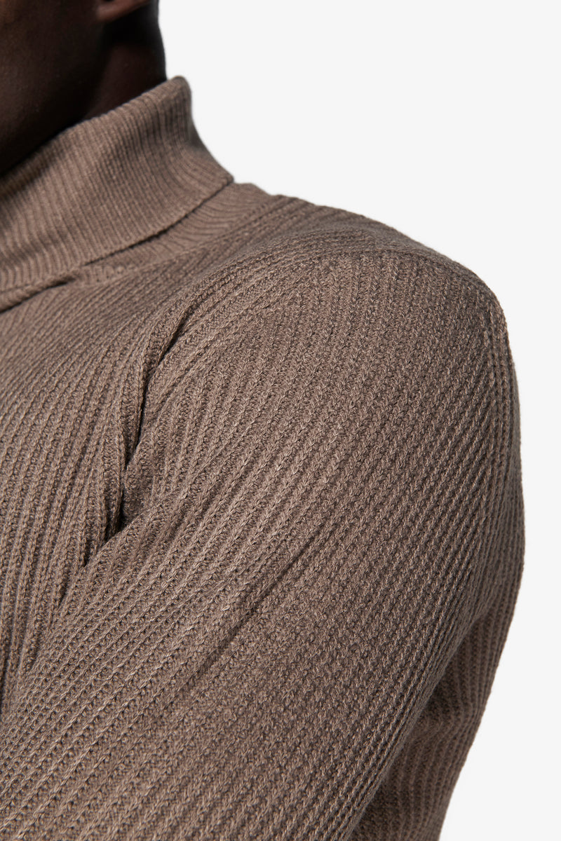 Maglia dolcevita costa inglese tortora