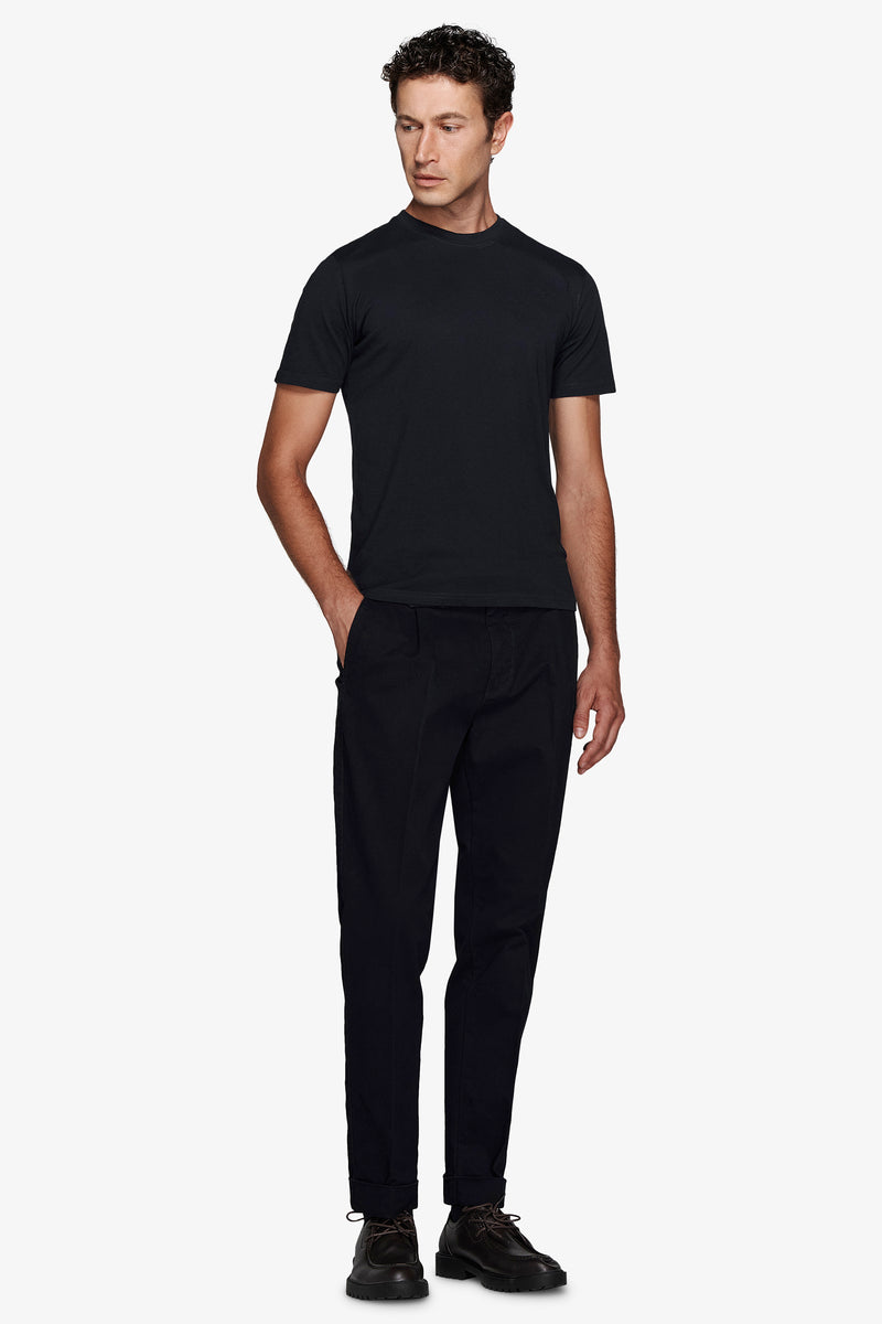 Blue light cotton t-shirt