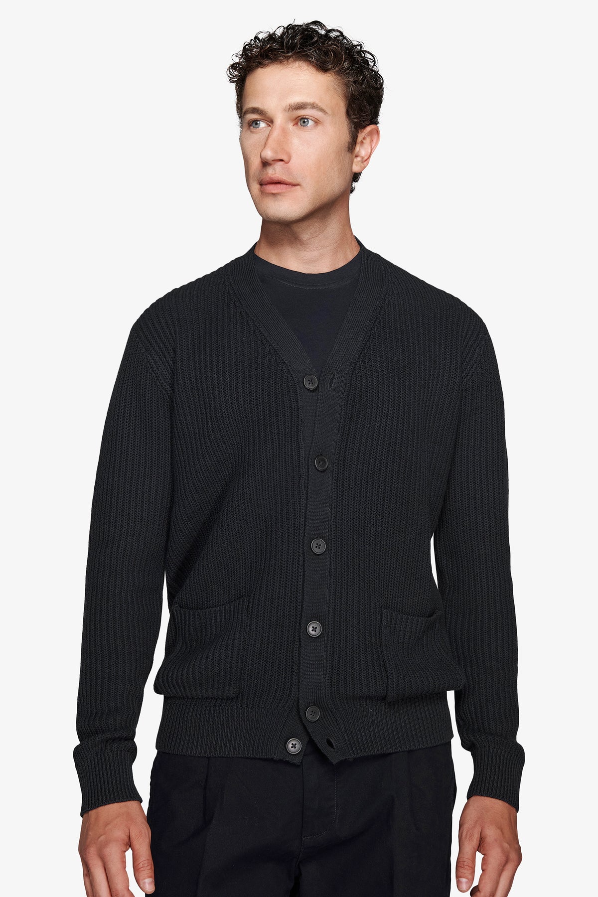 Cardigan costa inglese blu