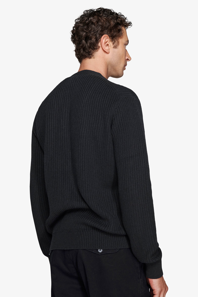 Cardigan costa inglese blu