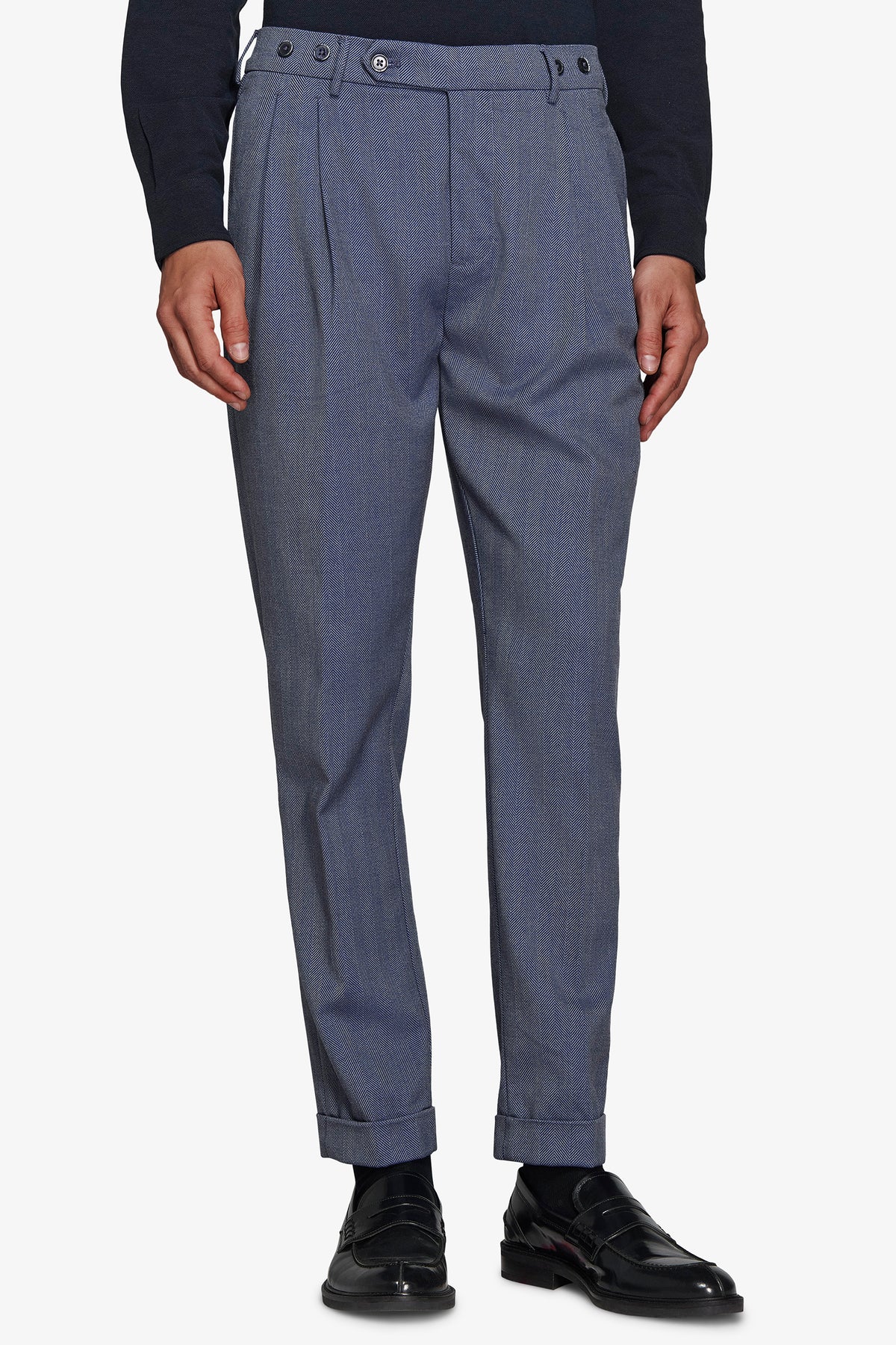 Pantaloni Herringbone carta da zucchero